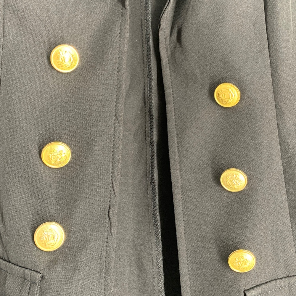 Sz M SHEIN Black women’s Blazer with Gold Buttons - Picture 4 of 10